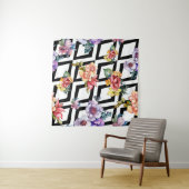 水彩カラフル花束花。フローラ植物 タペストリー (インサイチュ)