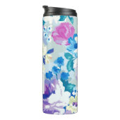 水彩カラフル花模様 タンブラー (回転右)