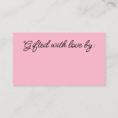 水彩カラフル花Noギフトラップシャワー エンクロージャーカード (裏面)