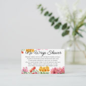 水彩カラフル花Noギフトラップシャワー エンクロージャーカード (スタンド正面)