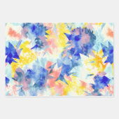 水彩カラフル ラッピングペーパーシート (正面)