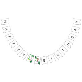 水彩カラフルTrexキッズフォト誕生日 バンティングフラッグ