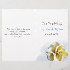 水彩カラユリ二折結婚式 プログラム