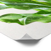 水彩カラユリ花バイブル詩アート ポスター (角)