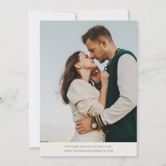 水彩カラユリ&アジサイ写真結婚ズ 招待状 (裏面)