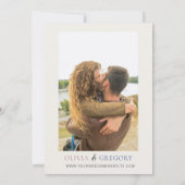 水彩カラユリ&アジサイ写真 セーブザデート (裏面)