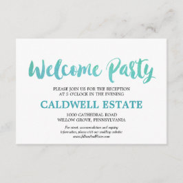 水彩カリグラフィーウェルカムパーティー挿入カード エンクロージャーカード