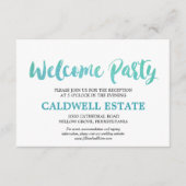 水彩カリグラフィーウェルカムパーティー挿入カード エンクロージャーカード (正面)