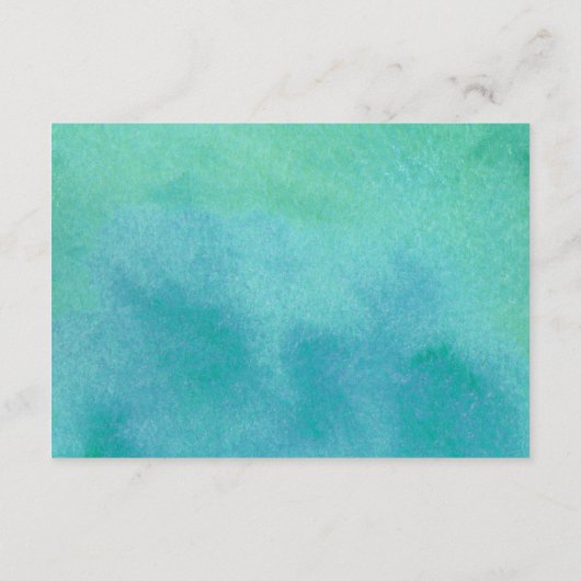 水彩カリグラフィーウェルカムパーティー挿入カード エンクロージャーカード (裏面)