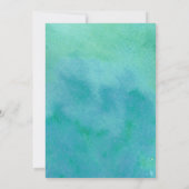 水彩カリグラフィービーチエロープメントの受付 招待状 (裏面)