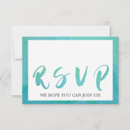 水彩カリグラフィービーチメニュー選択 RSVP カード