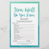 水彩カリグラフィー「あなたのハンドバッグの中身は？」ゲーム チラシ (正面)