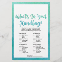 水彩カリグラフィー「あなたのハンドバッグの中身は？」ゲーム