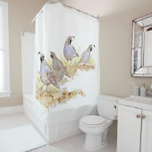 水彩カリフォルニアウイルバード自然アート シャワーカーテン (インサイチュ)