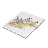 水彩カリフォルニアウイルバード自然アート タイル (側面)