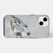 水彩カリフォルニアウイルワイルドライフバード自然 iPhoneケース (裏面横)