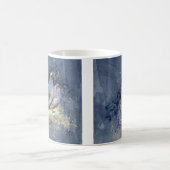 水彩カリフォルニアウズルバードインブルー コーヒーマグカップ (中央)