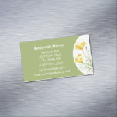 水彩カリフォルニアポピーワイルドフラワーフローラアート マグネット名刺 (インサイチュ)