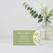 水彩カリフォルニアポピーワイルドフラワーフローラアート 名刺 (スタンド正面)