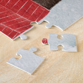 水彩カワイグマ。クリスマス森林動物 ジグソーパズル (側面)