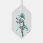 水彩カワセミ野生生物自然鳥 ガラスオーナメント (正面右)