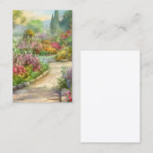 水彩カントリーガーデン背景 名刺 (正面/裏面)