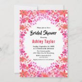 水彩カントリーサマーフローラブライダルシャワー 招待状 (正面)