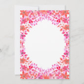 水彩カントリーサマーフローラブライダルシャワー 招待状 (裏面)