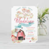 水彩カントリーファームアニマルバースデーパーティー 招待状 (スタンド正面)