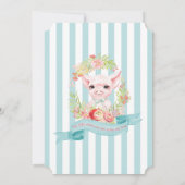 水彩カントリーファームアニマルバースデーパーティー 招待状 (裏面)