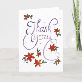 水彩カード サンキューカード