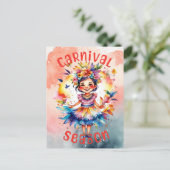 水彩カーニバルシーズンガール ポストカード (スタンド正面)