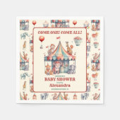 水彩カーニバルベビーシャワー招待状 スタンダードカクテルナプキン (正面)