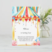 水彩カーニバル回路誕生日招待状 招待状 (スタンド正面)