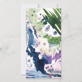 水彩カー空白のド サンキューカード