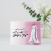 水彩ガウン「私の花娘になってくれるか」 招待状 (スタンド正面)