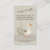 水彩ガチョウおむつラッフル – エンクロージャカード エンクロージャーカード (正面)