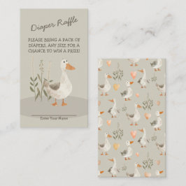 水彩ガチョウおむつラッフル – エンクロージャカード エンクロージャーカード
