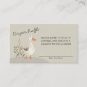 水彩ガチョウおむつラッフル – エンクロージャカード エンクロージャーカード (正面)