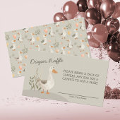 水彩ガチョウおむつラッフル – エンクロージャカード エンクロージャーカード