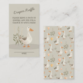 水彩ガチョウおむつラッフル – エンクロージャカード エンクロージャーカード