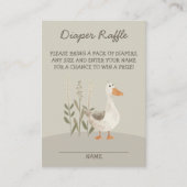 水彩ガチョウかわいいおむつラッフルエンクロージャカード エンクロージャーカード (正面)