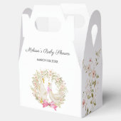 水彩ガチョウの女の子の花ベビーシャワー フェイバーボックス (オープン)