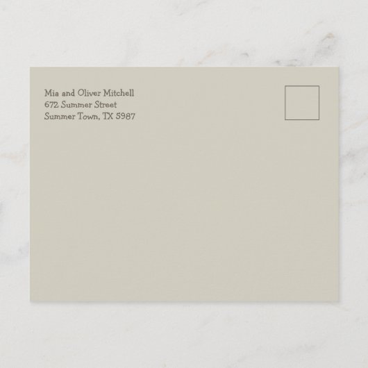 水彩ガチョウ赤ちゃんシャワーありがとうはがき ポストカード (裏面)