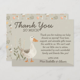 水彩ガチョウ赤ちゃんシャワーサンキューカード ポストカード
