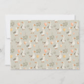 水彩ガチョウ赤ちゃんシャワー – サンキューカード 招待状 (裏面)