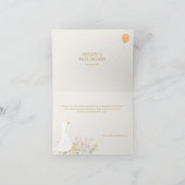 水彩ガチョウ野草ベビーシャワー サンキューカード (内部)