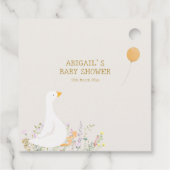 水彩ガチョウ野草ベビーシャワー フェイバータグ (裏面)