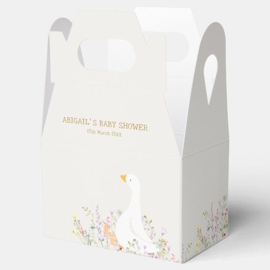 水彩ガチョウ野草ベビーシャワー フェイバーボックス (オープン)