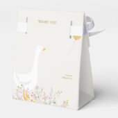 水彩ガチョウ野草ベビーシャワー フェイバーボックス (裏面サイド)